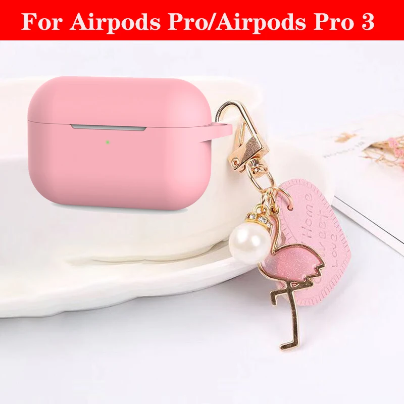 Чехол для AirPods Pro, роскошный чехол с кольцом для ключей, чехол для ключей с сердечком, мультяшный брелок для Air pods 2, силиконовый беспроводной чехол для наушников - Цвет: K1 for airpods Pro