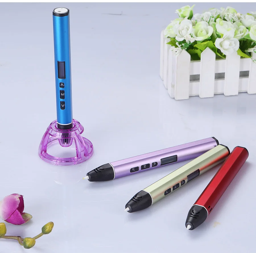 USB 3D Ручка 3D ручка для печати и 50 м pla нити 5 м x10 цветов лучший рождественский подарок