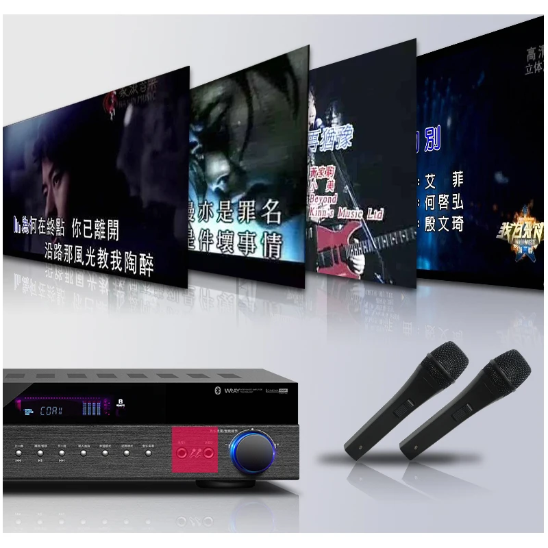 Kaolanhon 220V 450W 750W H-8002 4.0 Bluetooth Amplifier HDMI Loss Home Theater 5.1 Channel Digital Amplifier Home Karaoke