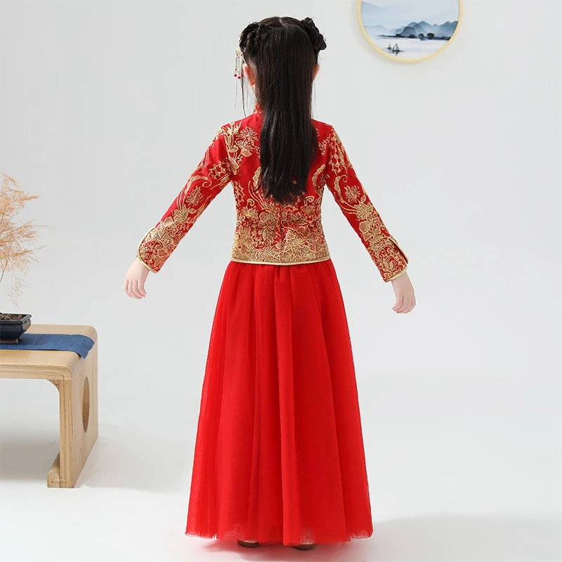 Китайские традиционные платья с вышивкой в старинном стиле новогоднее платье