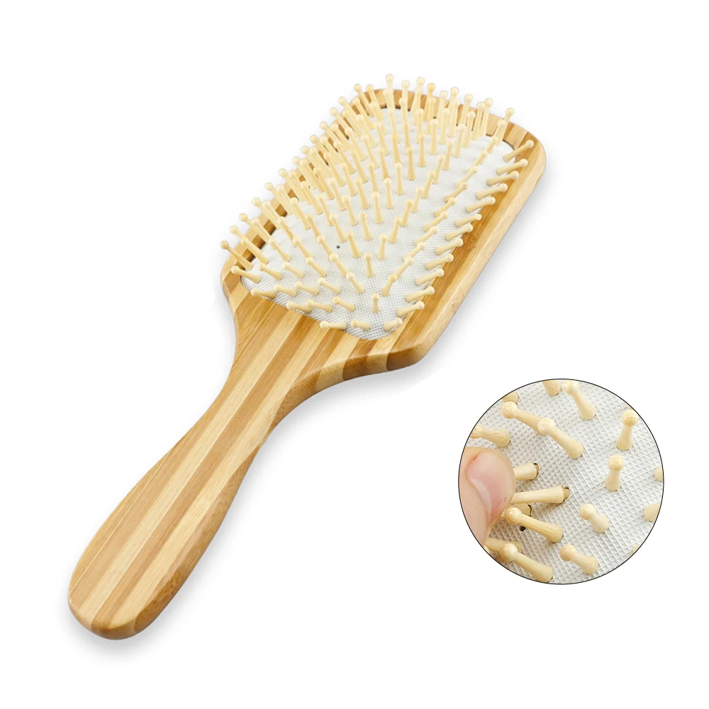 1 шт. натуральная бамбуковая расческа для ухода за волосами Массажная подушка