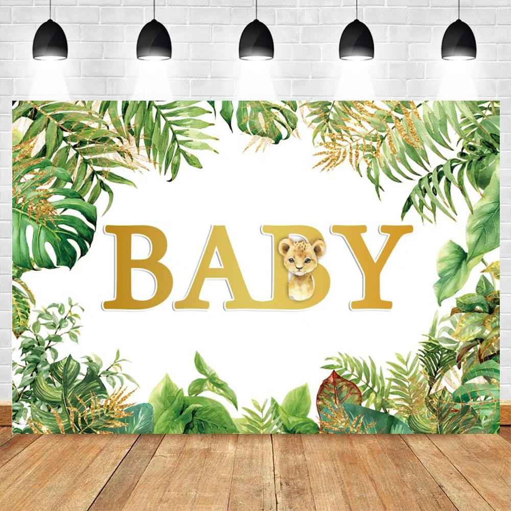 

Baby Shower Birthday Jungle Photographic Backdrop Prop Photocall Party Decor Photophone Photography Background Kids Photo Studio