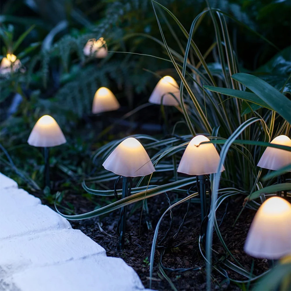 

LED Solar Firework Lights Outdoor Waterproof Fairy Garland Mushroom Light String Garden Lawn Street Christmas Decoration