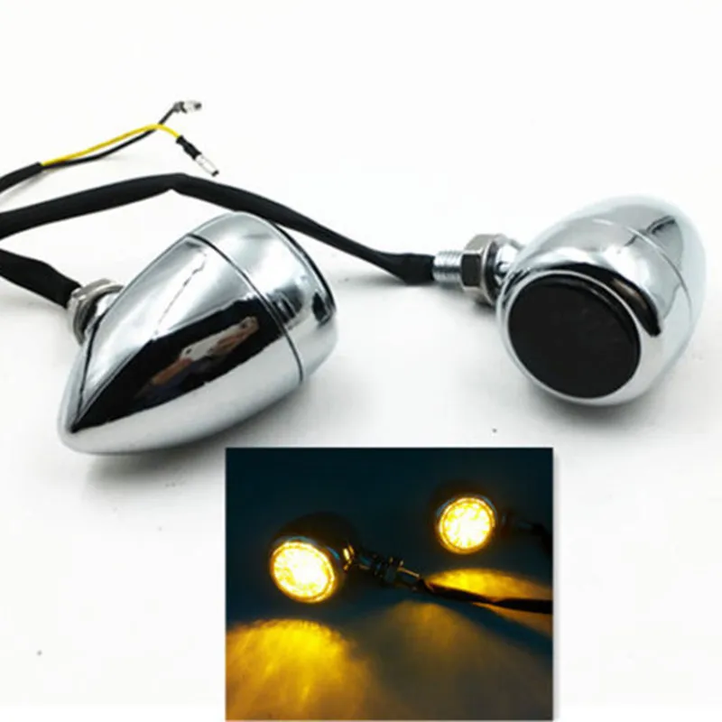 

Motorcycle Metal Bullet Turn Signal Lights Indicator For Honda Kawasaki Suzuki Yamaha Harley Chopper Touring Atv Scooter kTN