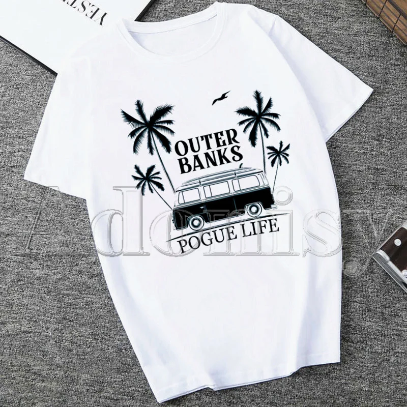 

Pogue Life Outer Banks T-shirts Women-clothing Short Sleeve Vintage Tops for Cute Summer Woman Clothes T-shirt Girls Womens