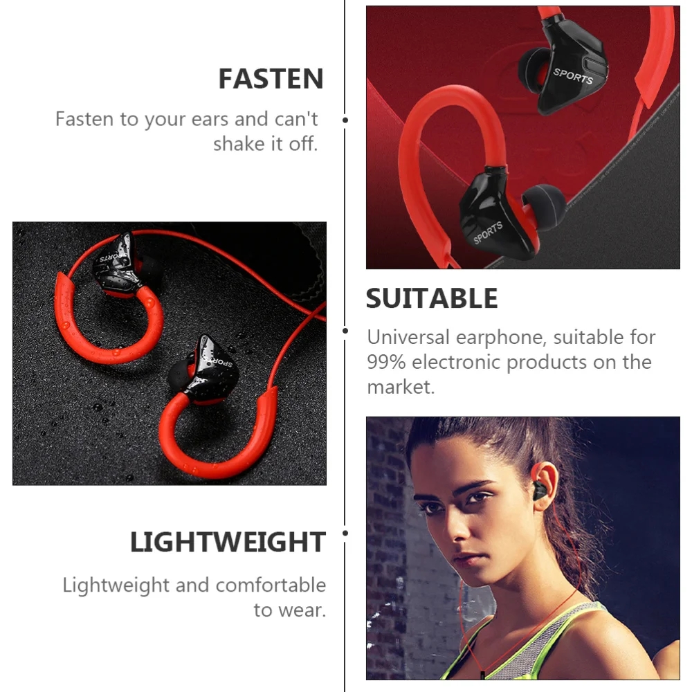 

1 Pair 3.5mm Plug In-ear Wired Control Headphones Ear Type Headphone