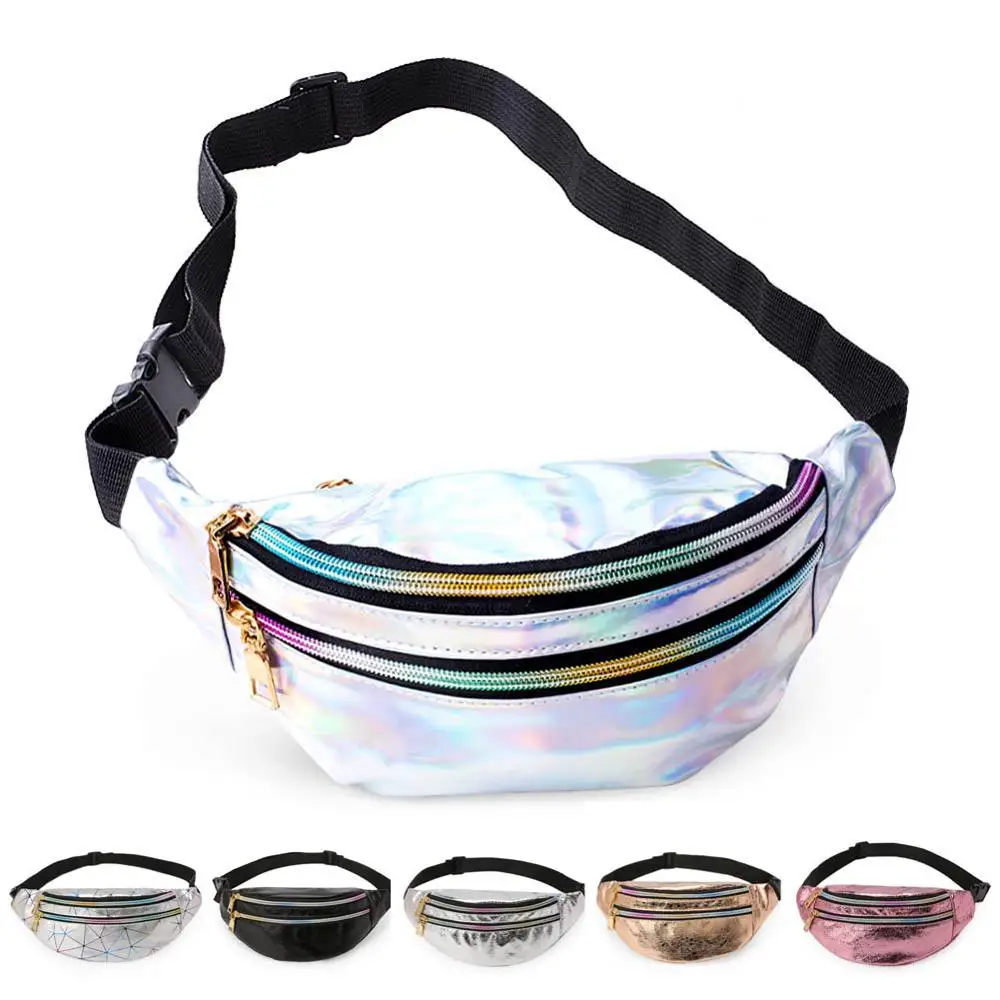 Meijuner поясная сумка цветная лазерная унисекс высокая емкость