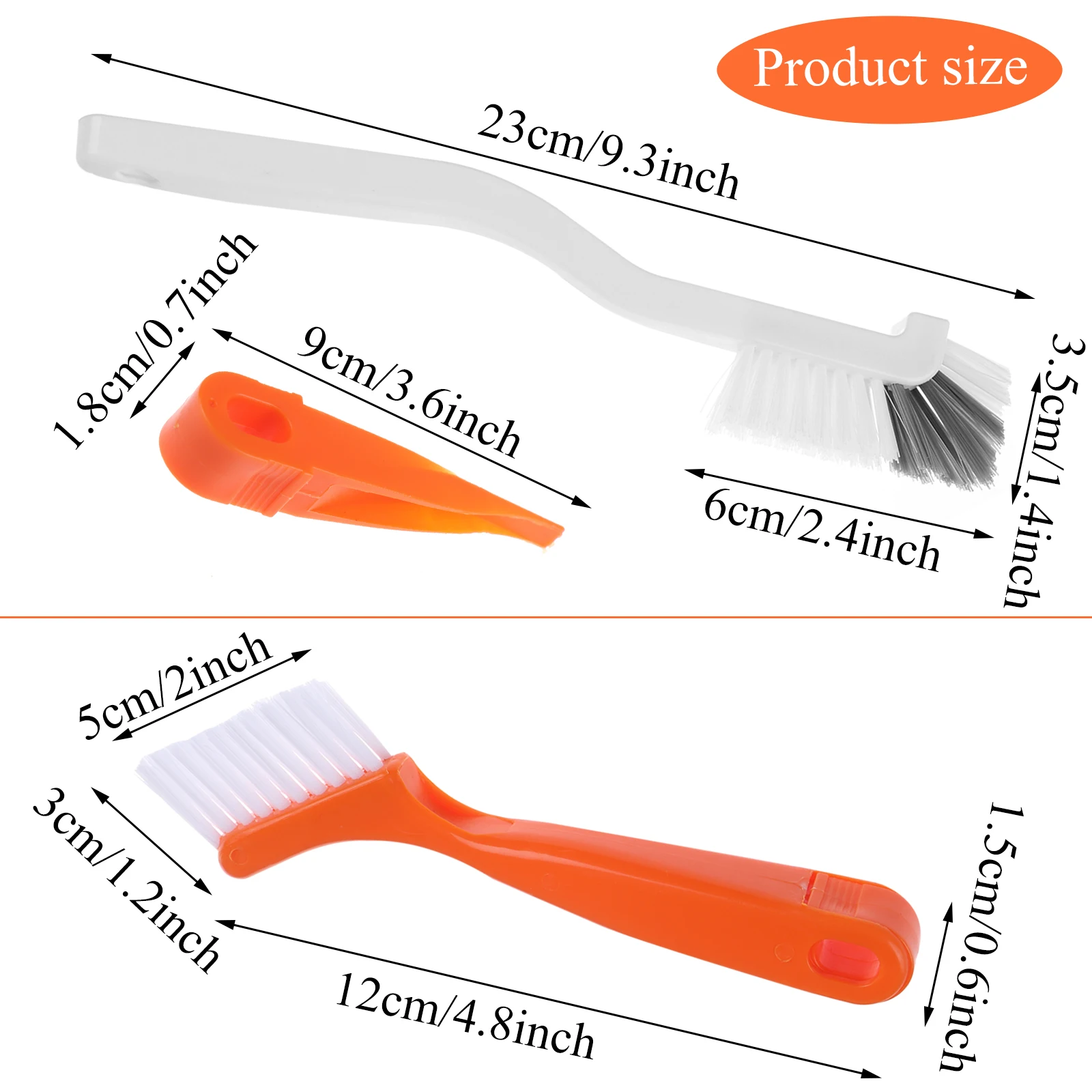 

Kitchen Sink Cleaning Brush Bathroom Door or Window Track Cleaning Brush Corner Brush Bending Handle Scrubber Curved Brush