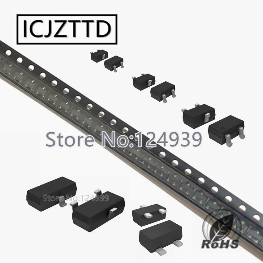 

100pcs DTC143ZE SOT-523 DTC143ZKA SOT-23 SC-59 DTC143ZUA SOT-323 SC-70 Original 50V 100mA Digital transistors DTC143Z DTC143 NPN