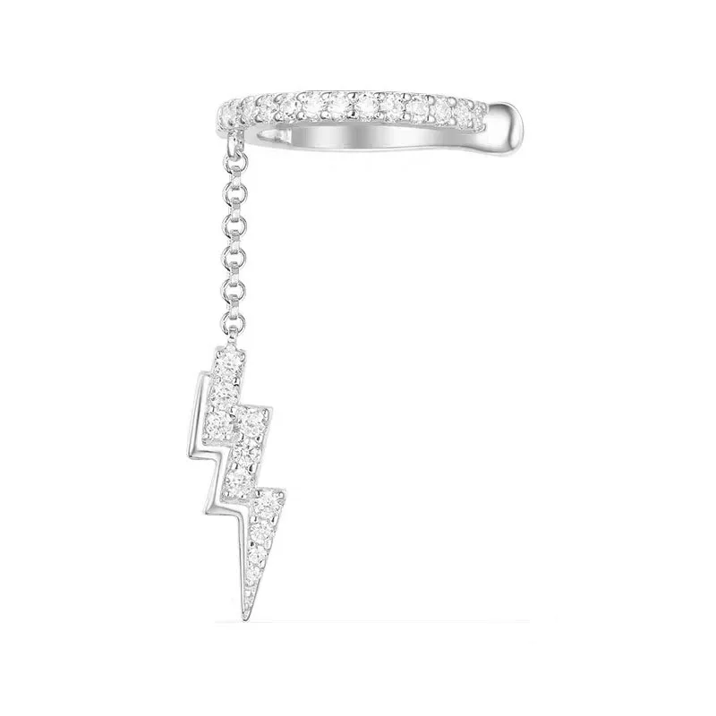 925 серебряный правый молний сережки ввиде кубического циркония cz Lightning Ушная