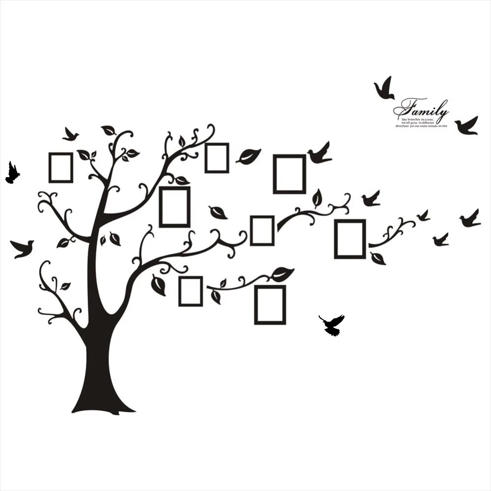 

Oversize Black Memory Photo Tree Wall Stickers Home Decoration Posters Kids Room Childhood Home Decoration