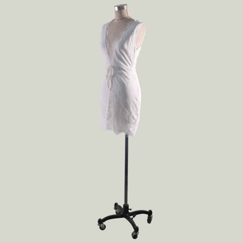 

Linglewei New Spring and Summer Women's Dress popular lace sleeveless pencil dress V-neck Medium dress