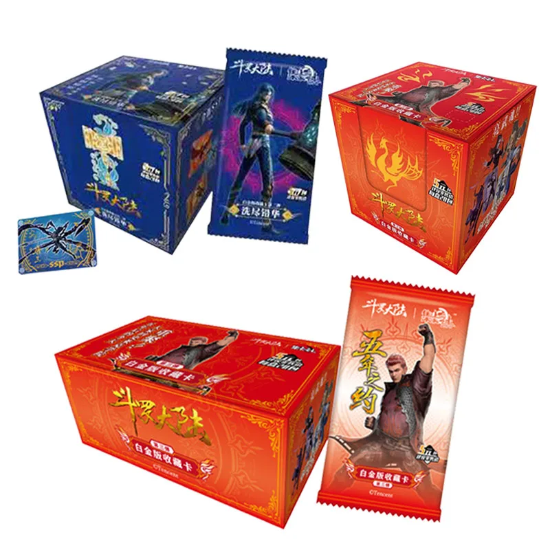 

Оригинальные аниме-фигурки Douluo Dalu, бронзирующие флэш-карты, платиновая версия SSP, коллекционная искусственная кожа, подарок для детей на день рождения