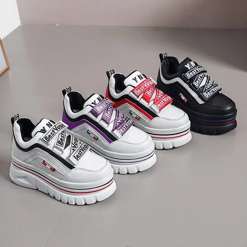 

2020 Fashion New Women Chunky Sneakers Platform Sports Ladies Brand Casual Shoes for Woman Leather Sports Dad Shoes