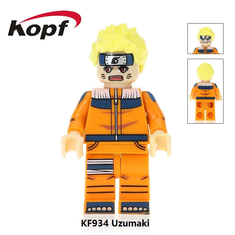 KF934 Without Box Одна строительных блоков Наруто кирпичи Uzumaki Наруто Саске джираика Хатаке Какаши фигурки для детей игрушки KF6078 - Цвет: KF934 Without Box