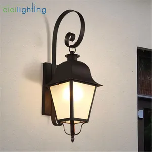Винтажный стеклянный наружный светодиодный настенный светильник, водонепроницаемый, IP65, настенные лампы современный декоративный светильник s 90-260 В, светильник крыльца