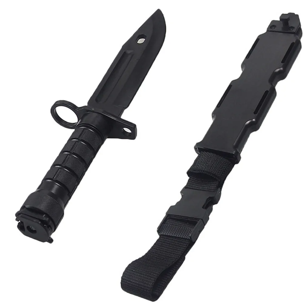 Soft Rubber Plastic M9 Style Knife Bayonet with Sheath Dummy Model Kit not the real knife | Hunting Gun Accessories