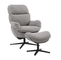leisure sofa lounge chair lounge sofa fabric gray color 360 swivle leisure chair
