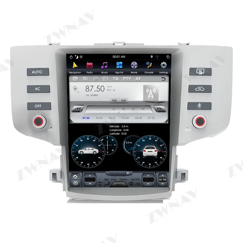 

Android 9.0 PX6 Tesla Style Car GPS Navigation For Toyota Reiz 2005-2009 Stereo Head unit Multimedia Player Auto Radio Carplay