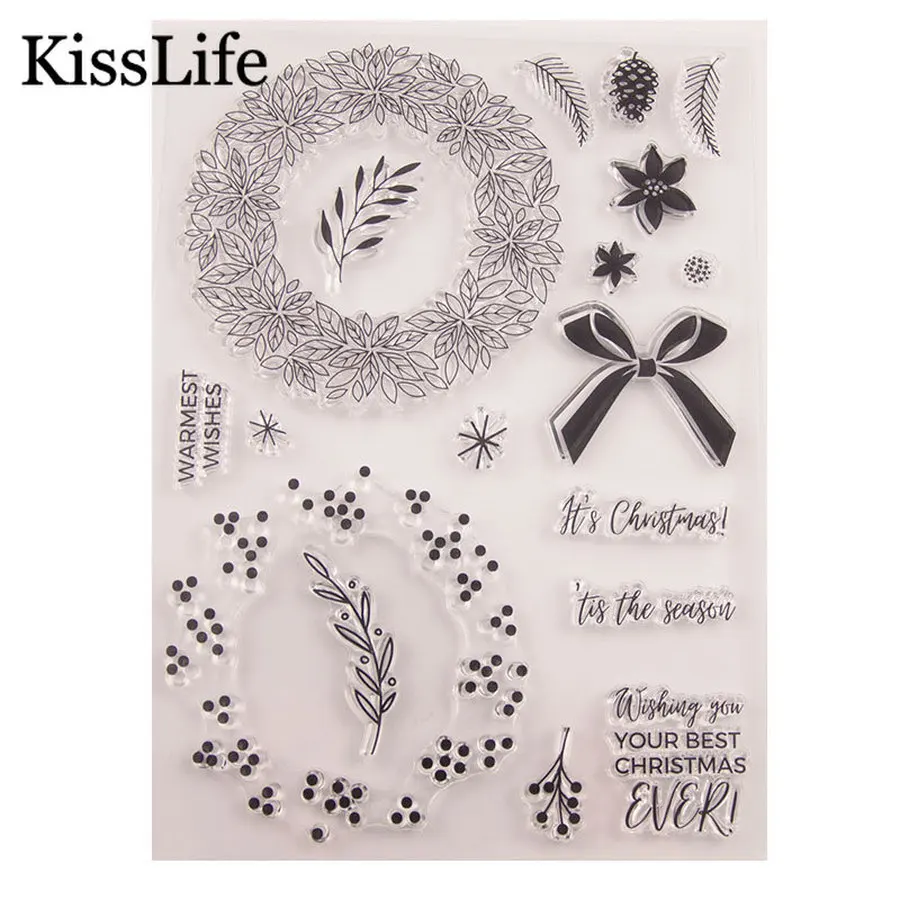 Новинка 2019 круглые цветочные венки бабочки банты буквы прозрачные резиновые