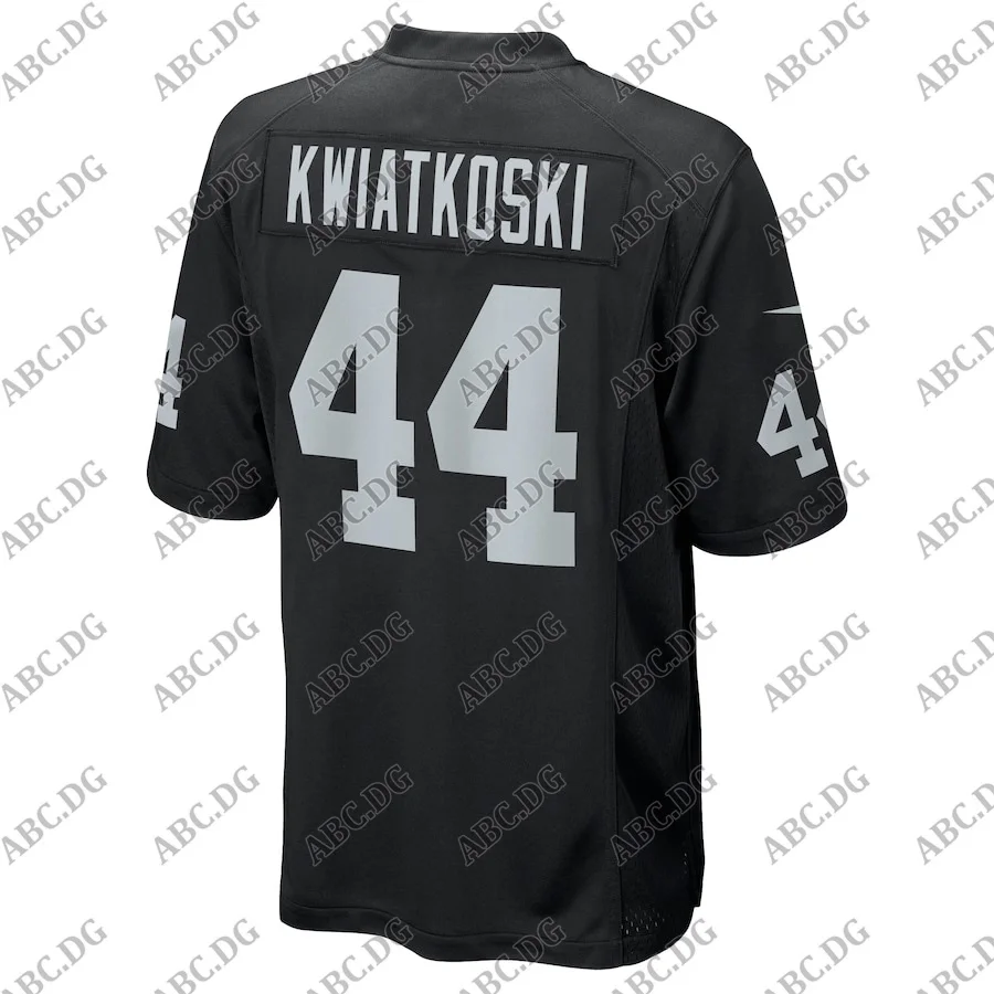 

Customized Stitch American Football Jersey Men Women Kid Youth Las Vegas Nick Kwiatkoski Black Game Jersey