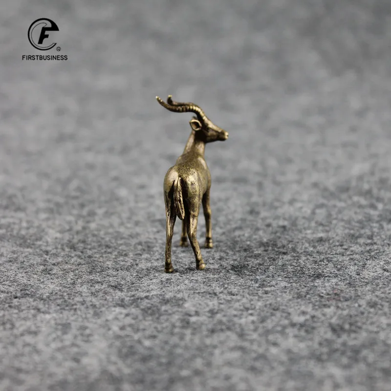 Медный лидер овец маленькие украшения античная латунь миниатюрная Статуэтка