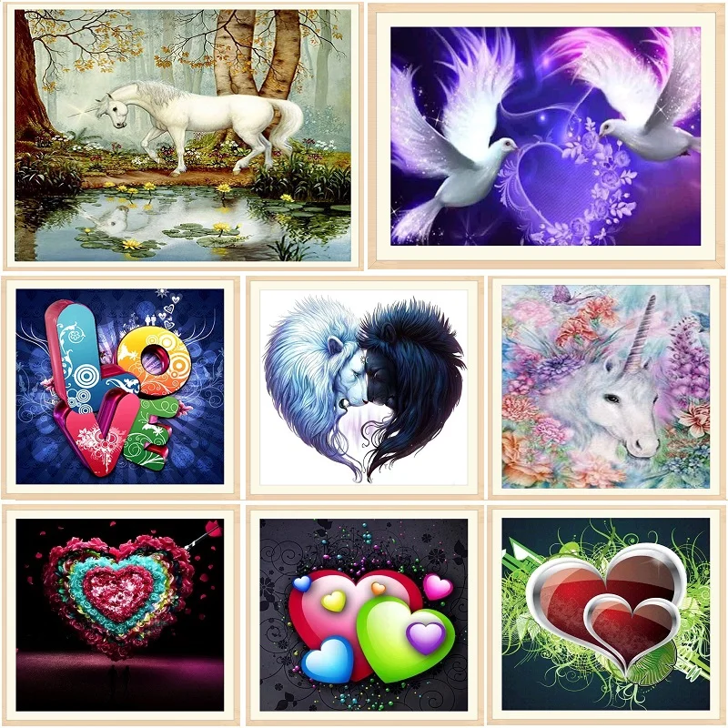 5D алмазная живопись креативная любовь Милая пони вышивка крестиком Стразы