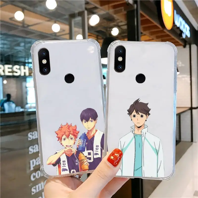 

Haikyuu Phone Case Transparent For Xiaomi CC 9 11 MAX3 Mix3 MIX2 6X 8 5x 10S 11 10 X SE lite Pro
