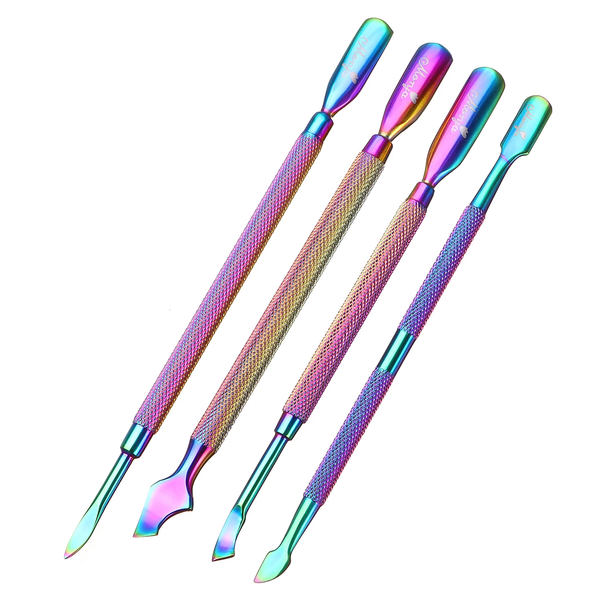 Monja дизайн ногтей из нержавеющей стали покрытие Радуга щипчики для кутикулы