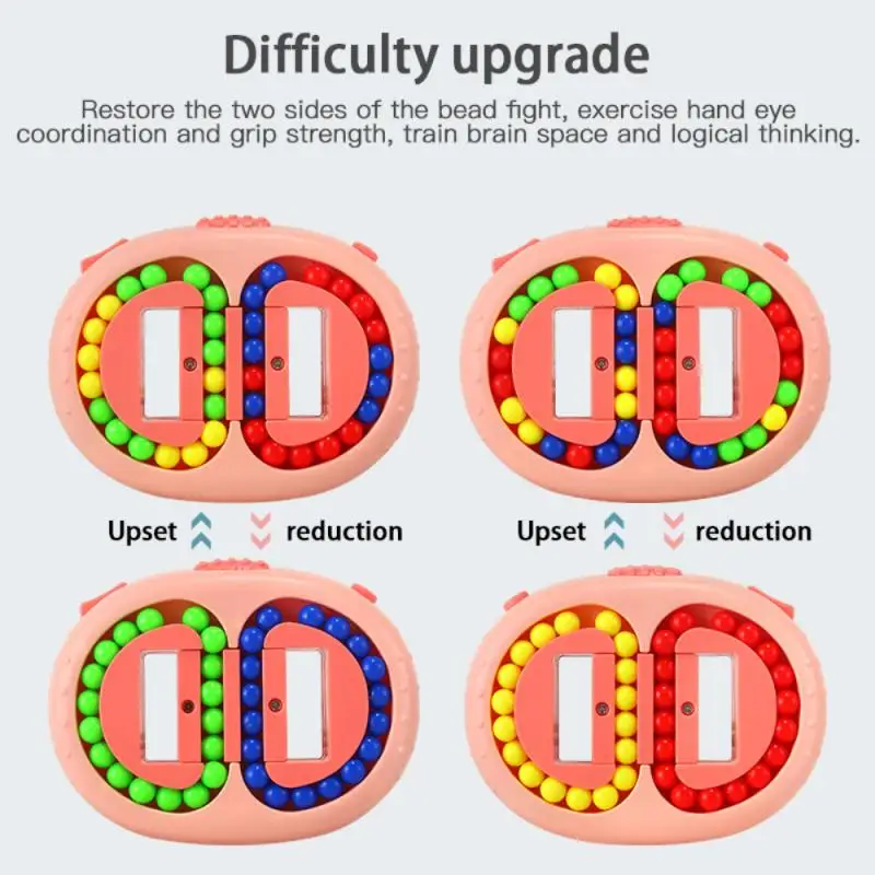 

1pc Magical Bean Cube Toy Rotating Decompression Small Beads Cube Puzzle Decompression Toy Creative Game For Kids & Adults Gift