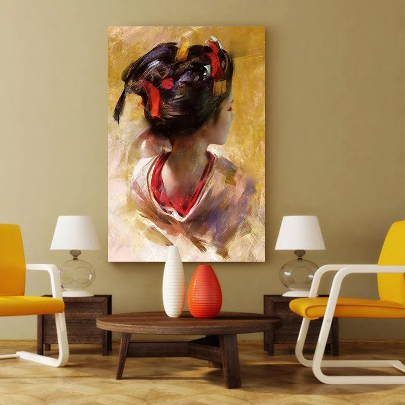 Краска по номерам искусство женщина носить кимоно Hanfu красота Пекинская опера