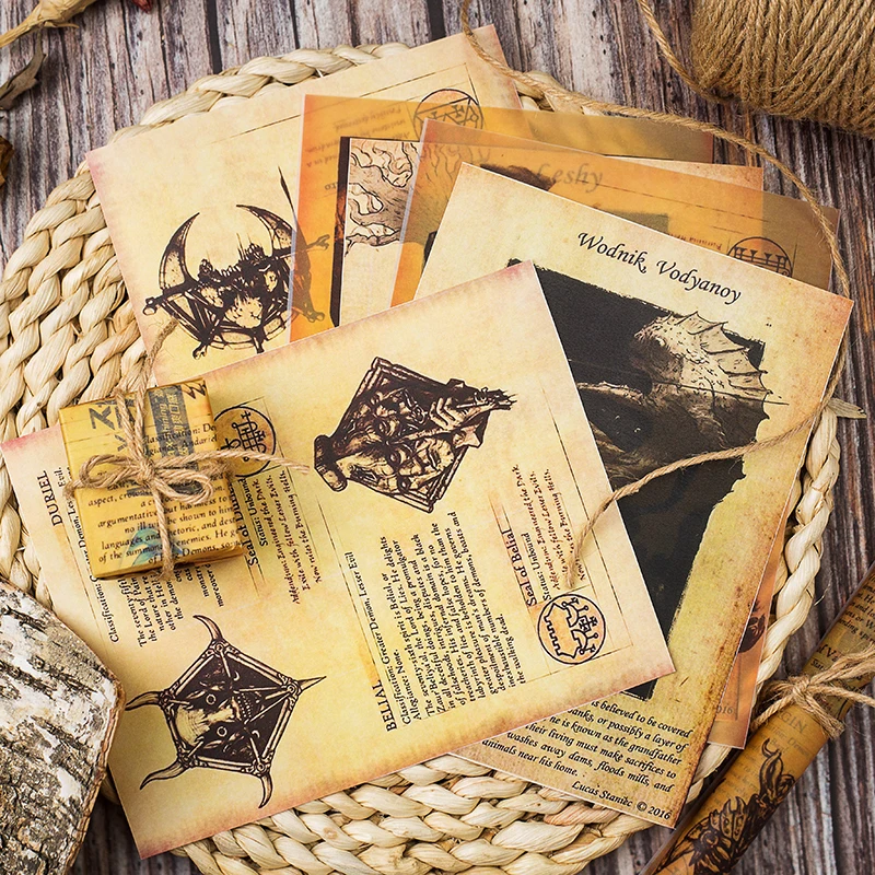 8 шт./пакет A5 Винтаж духов буквы вощеная бумага узор Бумага пакет для Скрапбукинг