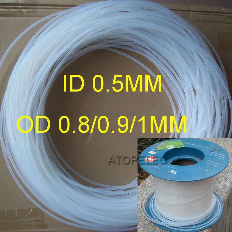 ID _ 0 9 мм od мм/1 PTFE F4 трубка жесткая 260 градусов/C высокая температура|Кабельные