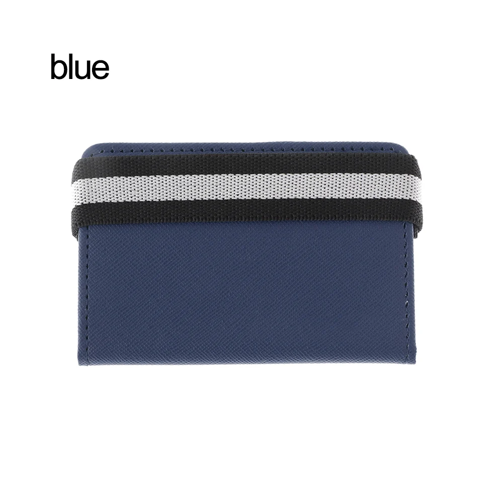 blue 1 шт. держатель для телефона, карты на бумажнике Блокировка клеящаяся Кожа Кредитная карта Карманный чехол для наклейки чехол сотовый телефон унисекс - Цвет: blue