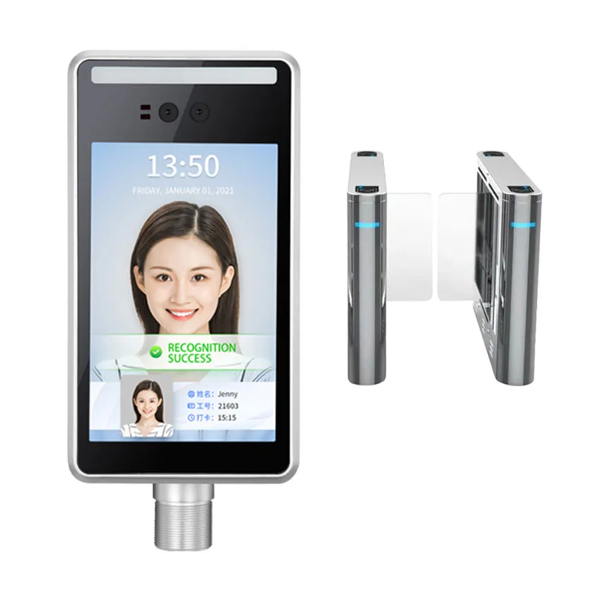 Машина посещаемости времени система контроля допуска к двери 8 дюймов для лица