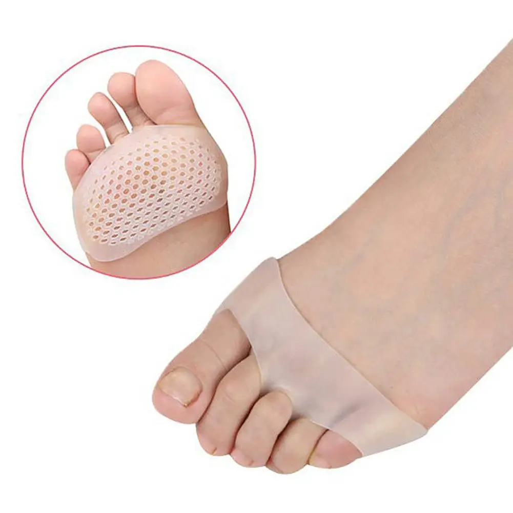 

2 Pairs Silicone Honeycomb Forefoot Pads Reusable Soft High Heel Foot Cushions Toes Insert Pad Pain Relief Foot Care 2020