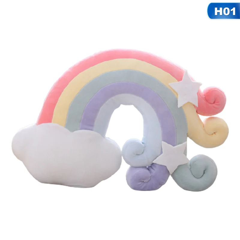 

Candy Color Pillow Cloud Star Moon Rainbow Pillow Stuffed Soft Ball Pillow Cushion Home Sofa Decor Pillow Gift Ornaments