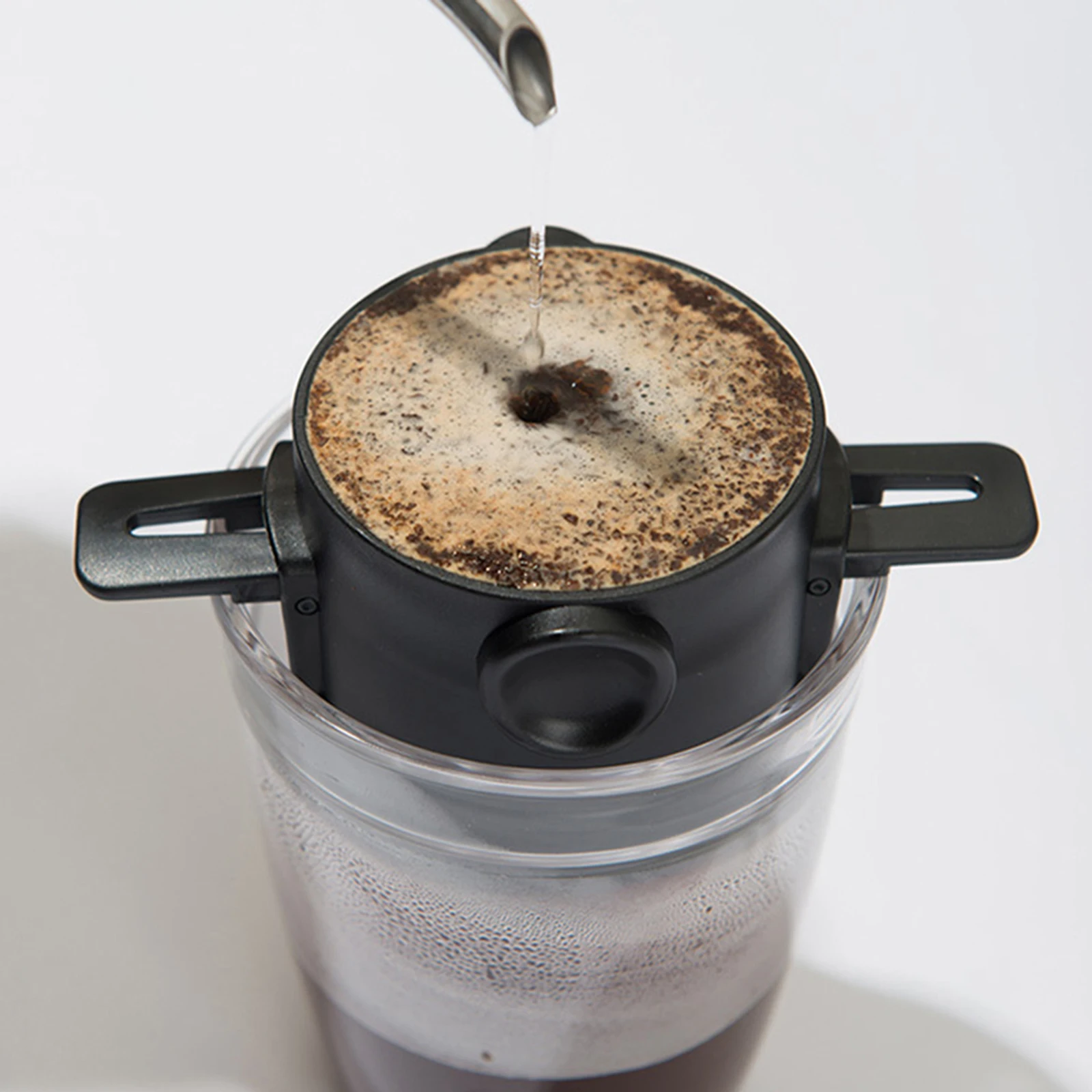 

Кофейная капельница из нержавеющей стали 2 шт., многоразовый складной портативный фильтр для кофе, подставка для чая и кофе, воронка, корзина