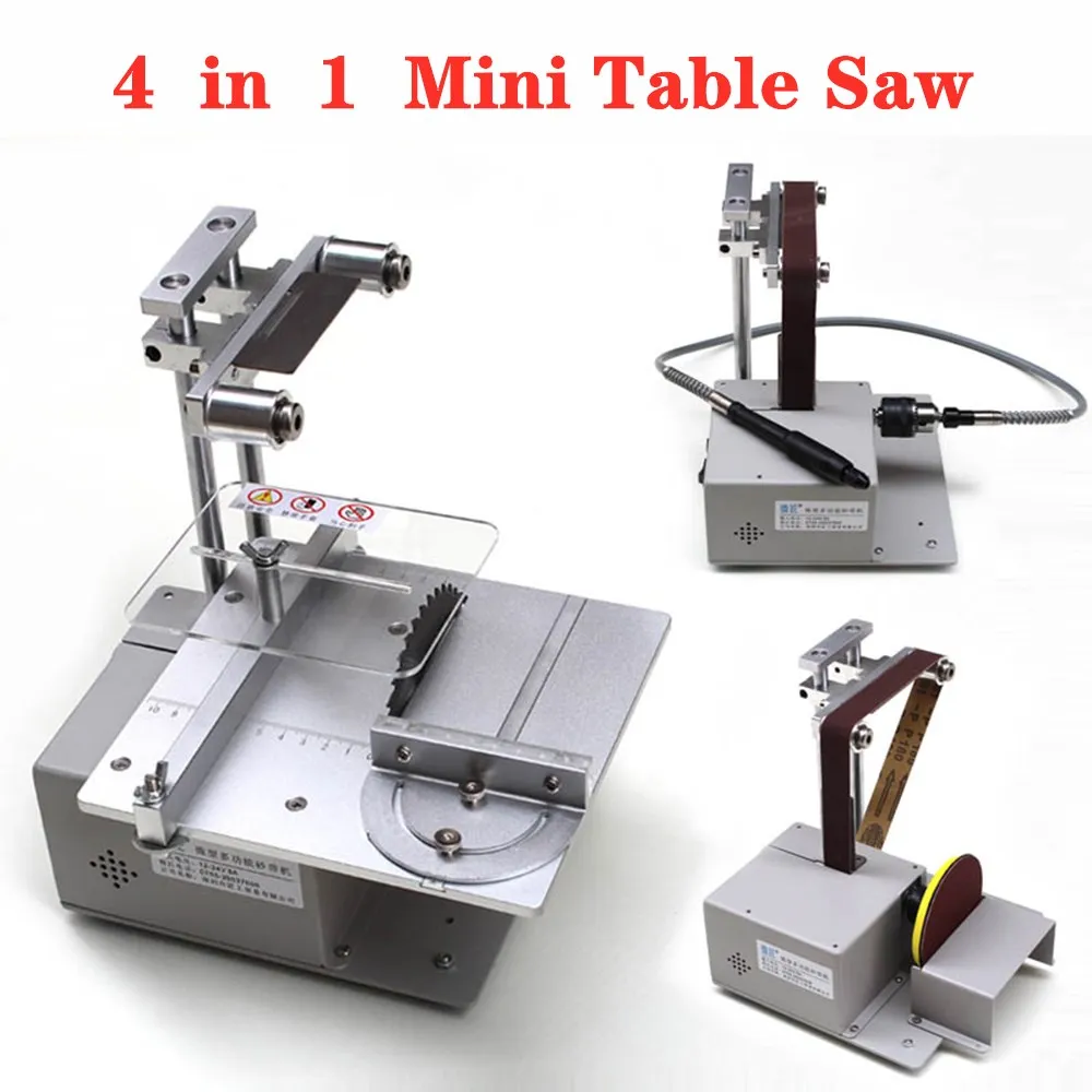 Electric Belt Sander Mini Ponceuse Multi-function Cutting Machine Table Saw DIY Woodworking Desktop Sanding Grinding Machine