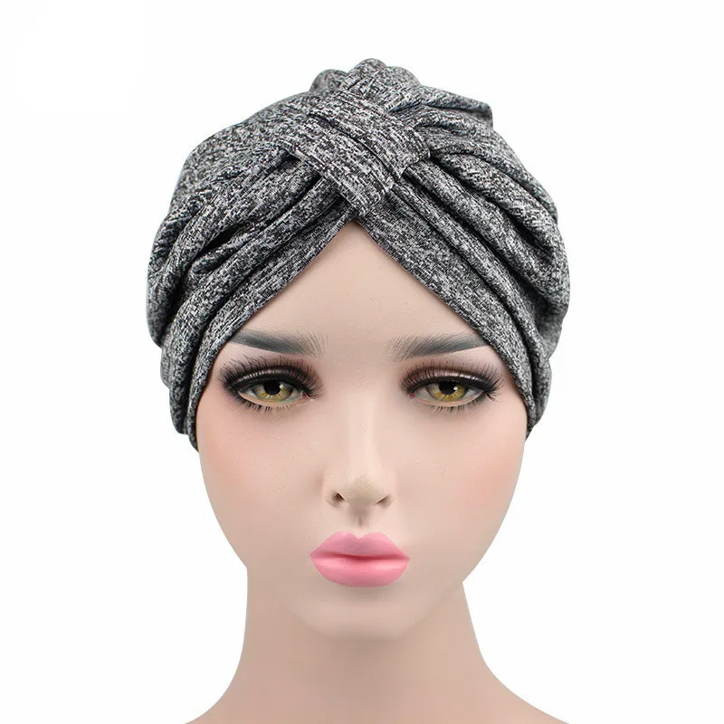 Модная женская шапка из спандекса суперэластичная бандана для головы в спортивном стиле аксессуары для волос мусульманский тюрбан