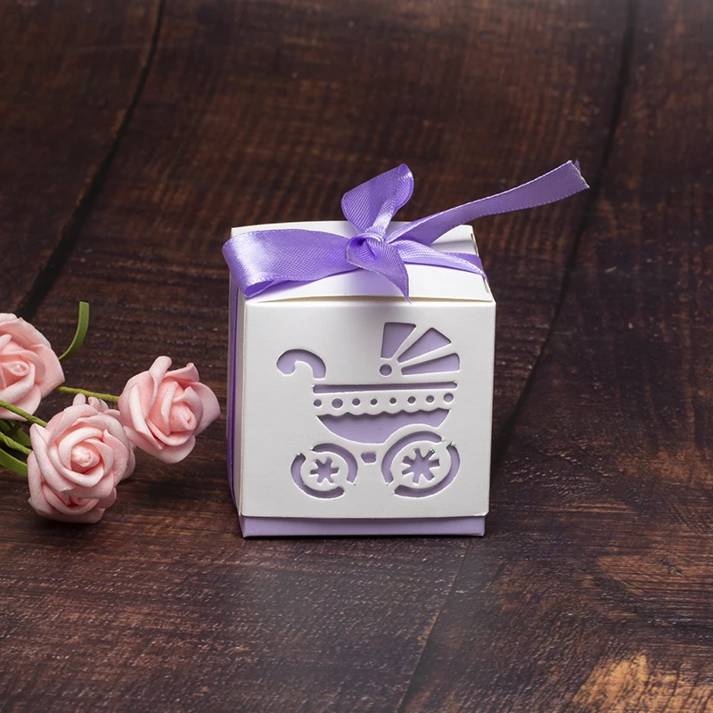 10 шт./лот Бумага конфетная коробка полые Детские коляски Европейский Стиль