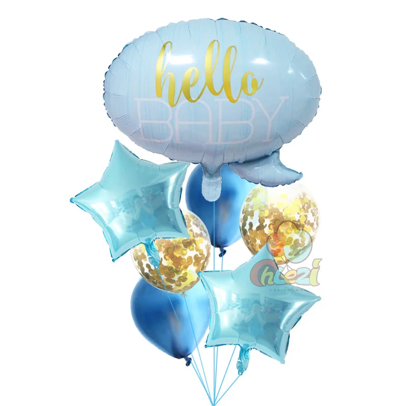 5/7 шт Hello Baby shower Фольга воздушные шары это для маленьких девочек и мальчиков