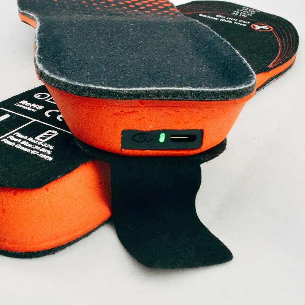 1 пара зимние перезаряжаемые стельки для обуви с дистанционным управлением