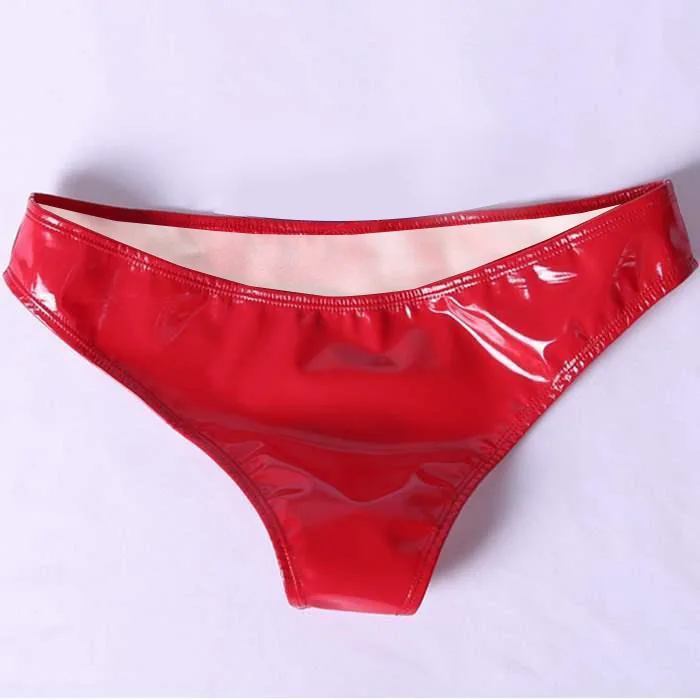 

women Sexy bright PU anti-glare leather pants women bright leather panties ladies pole dance nightclub show briefs hip-lift