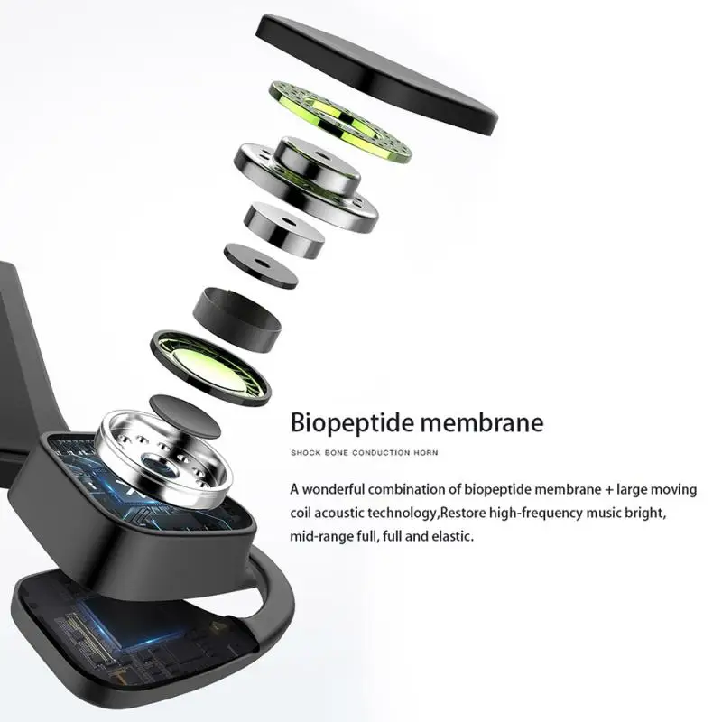 

V11 Bone Conduction Headphones Bluetooth 5.1 IP56 Headset Stereo Hands-free Sports Earphone With Microphone