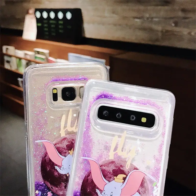 Блестящий с жидкостью с жидким песком чехол для samsung Galaxy S8 S9 плюс S10E S10 5G S6 S7 EDGE Note 8 9 A6 A8 J4 J6 A7 A30 A50 A70 крышка