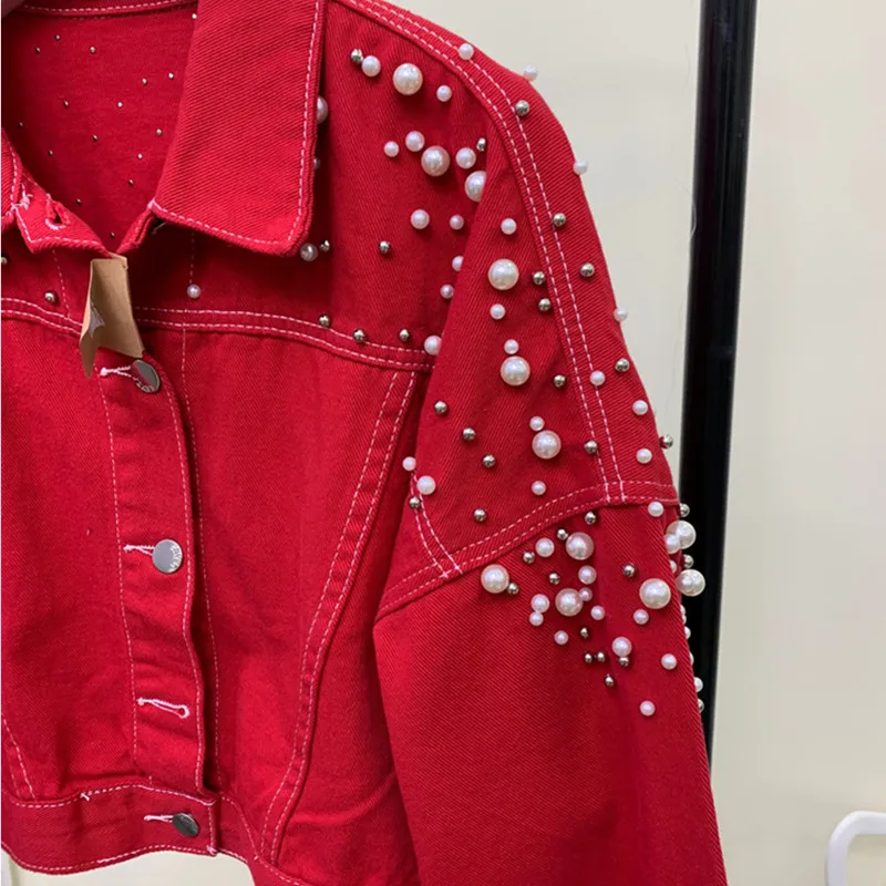 Куртка женская джинсовая в стиле Харадзюку короткая черная Базовая верхняя