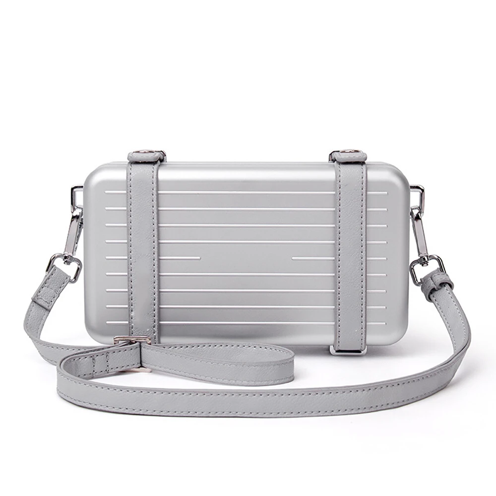 

Female bag 2021 new luxury female bag all aluminum-magnesium alloy cosmetic bag clutch bag messenger bag fashion shoulder bag