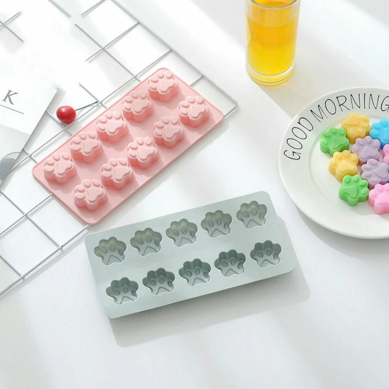 10 полости Кошачий коготь силиконовая форма для торта DIY украшения шоколада