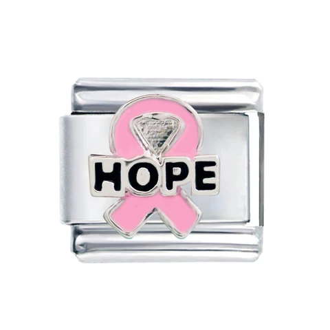 Составные звенья, Классическая розовая лента 9 мм для информирования о раке груди, надеюсь, что будет соответствовать Zoppini
